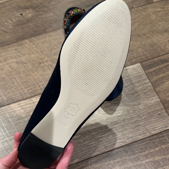 Talbots Blue Bejeweled Flats - Picture 4 of 5
